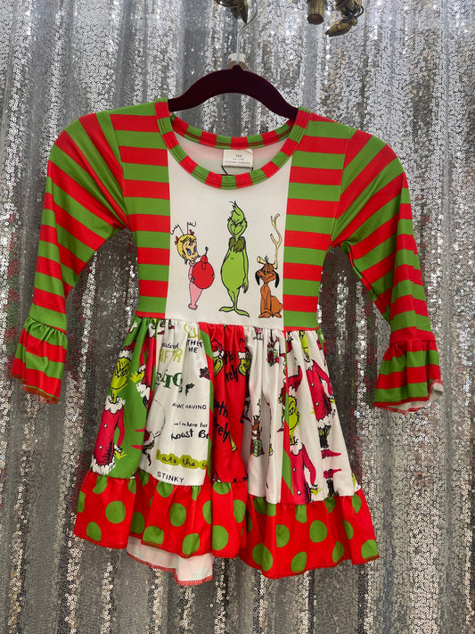 Dr. Seuss Grinch Twirl Dress Christmas
