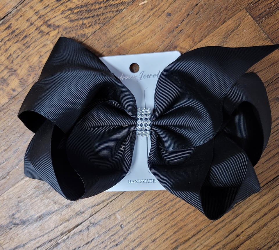 Big Bow 8” With Rhinestone Center