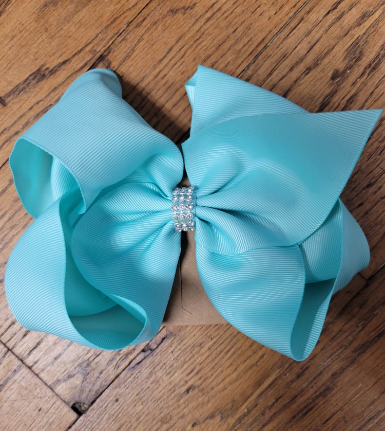 Big Bow 8” With Rhinestone Center