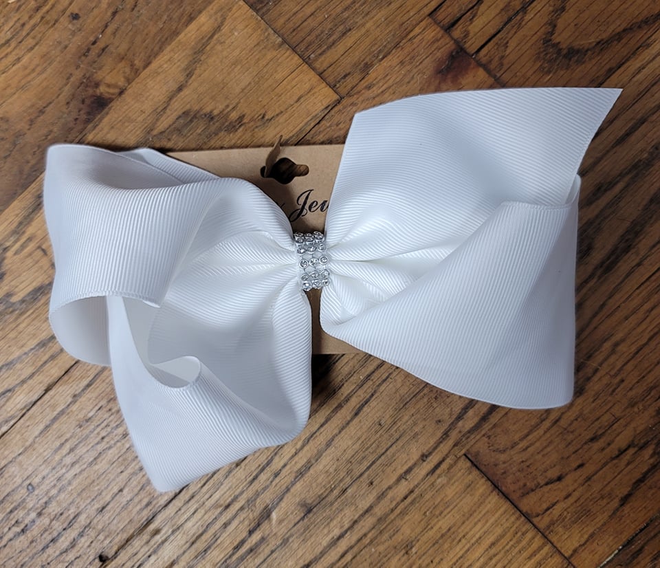 Big Bow 8” With Rhinestone Center
